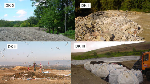 Deponieklassen Fotos der Deponieklassen 0, I, II und III