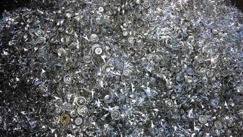 Abfälle von Stanzmaterial