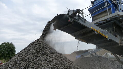 Basaltschotter Anlage zur Bearbeitung von Basaltschotter