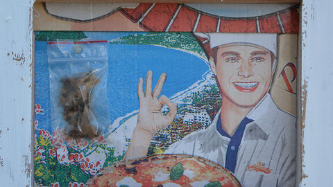 Pizza-Boy aus der Serie "Es ist Bella in Italia" von Heinz W. Lotz Kunstwerk "Pizza-Boy" von Heinz W. Lotz