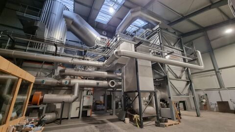 Innenansicht einer Feuerungsanlage