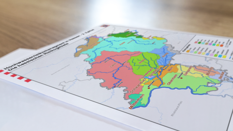 Karte mit Hochwasserschutzeinrichtungen