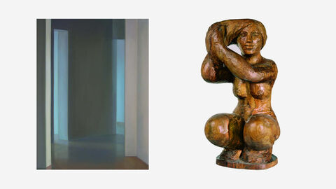 Raum und Figur – Figur und Raum Links: Kunstwerk von Friederike Walter, rechts: Kunstwerk von Christoph Kappesser
